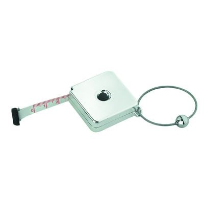 METRO METAL TAPE MEASURE KEYRING in Silver