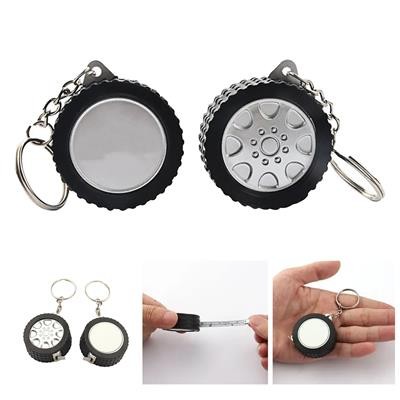 MINI TIRE TAPE MEASURE KEYRING CHAIN