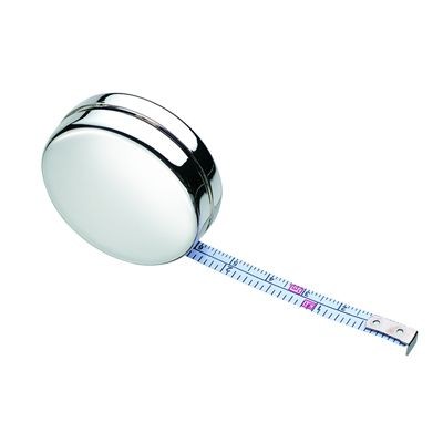 ROUND METAL TAPE MEASURE in Silver