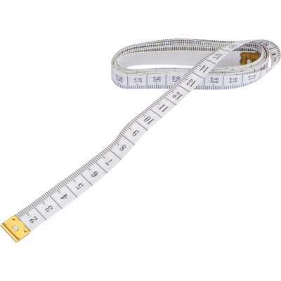 RUBBER 1,50 M MEASURING TAPE in White