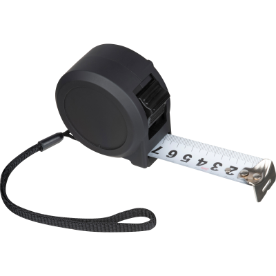 STEEL TAPE MEASURE with Plastic Housing 5M in Black 