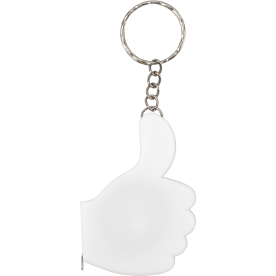 TAPE MEASURE KEYRING (1M) in White