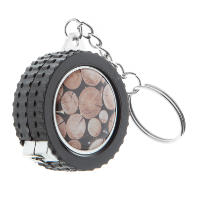 WHEEL KEYRING with Tape Measure