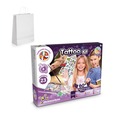 TATTOO FACTORY KIT II EDUCATIONAL GAME SUPPLIED with a Kraft Paper Gift Bag