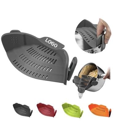 ADJUSTABLE SILICONE CLIP ON STRAINER
