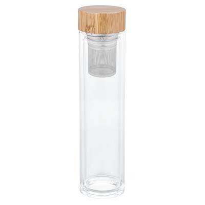 GLASS BOTTLE with Tea Strainer Sledge