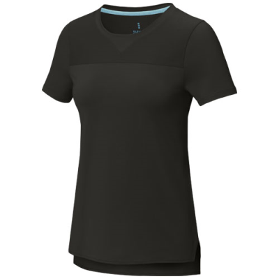 BORAX SHORT SLEEVE LADIES GRS RECYCLED COOL FIT TEE SHIRT in Solid Black