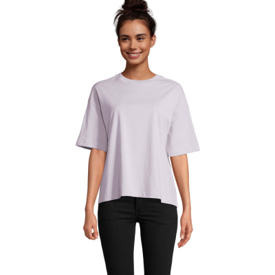 BOXY LADIES OVERSIZE TEE SHIRT in Purple
