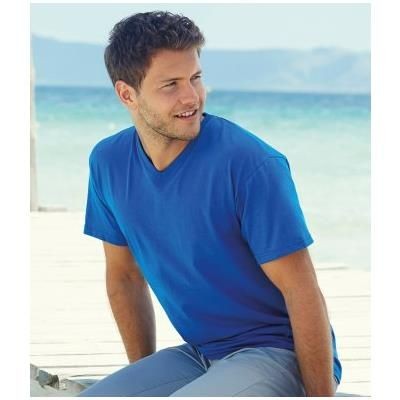 FRUIT OF THE LOOM V NECK VALUEWEIGHT TEE SHIRT