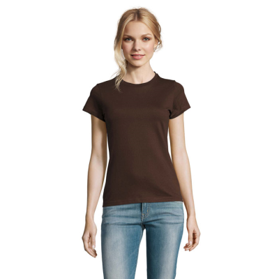 IMPERIAL LADIES TEE SHIRT 190G in Brown