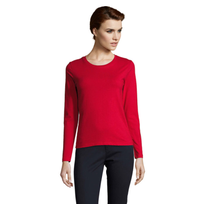 IMPERIAL LSL LADIES TEE SHIRT in Red