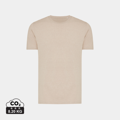 IQONIQ BRETT RECYCLED COTTON TEE SHIRT in Light Heather Brown