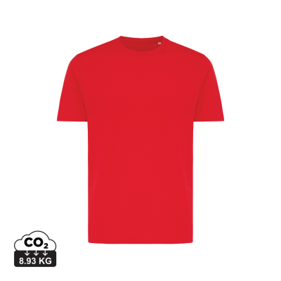 IQONIQ BRETT RECYCLED COTTON TEE SHIRT in Red