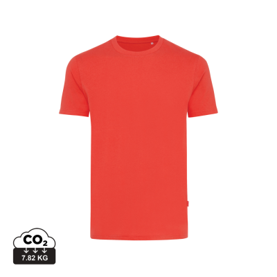 IQONIQ BRYCE RECYCLED COTTON TEE SHIRT in Luscious Red