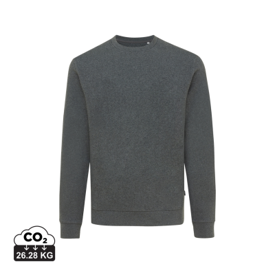 IQONIQ DENALI RECYCLED COTTON CREW NECK UNDYED in Heather Anthracite Grey