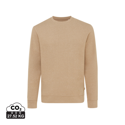IQONIQ DENALI RECYCLED COTTON CREW NECK UNDYED in Heather Brown
