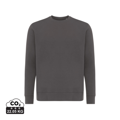IQONIQ ETOSHA LIGHTWEIGHT RECYCLED COTTON CREW NECK in Anthracite Grey