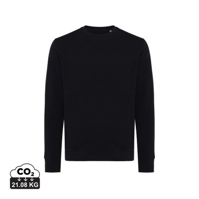 IQONIQ ETOSHA LIGHTWEIGHT RECYCLED COTTON CREW NECK in Black