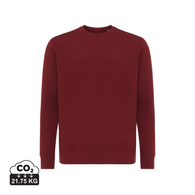 IQONIQ ETOSHA LIGHTWEIGHT RECYCLED COTTON CREW NECK in Burgundy