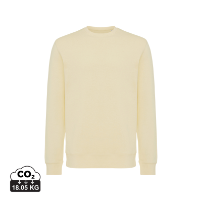 IQONIQ ETOSHA LIGHTWEIGHT RECYCLED COTTON CREW NECK in Cream Yellow