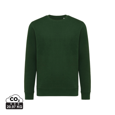 IQONIQ ETOSHA LIGHTWEIGHT RECYCLED COTTON CREW NECK in Forest Green