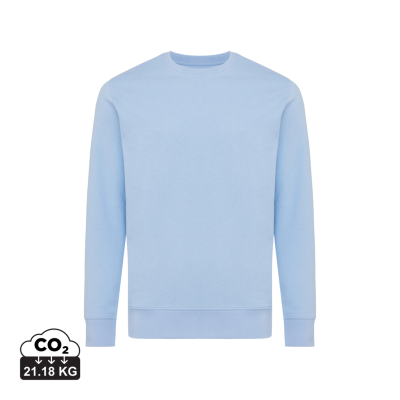 IQONIQ ETOSHA LIGHTWEIGHT RECYCLED COTTON CREW NECK in Light Blue