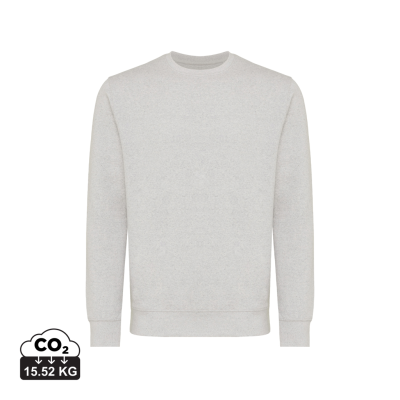 IQONIQ ETOSHA LIGHTWEIGHT RECYCLED COTTON CREW NECK in Light Heather Grey