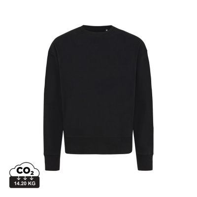 IQONIQ KRUGER RELAXED RECYCLED COTTON CREW NECK in Black