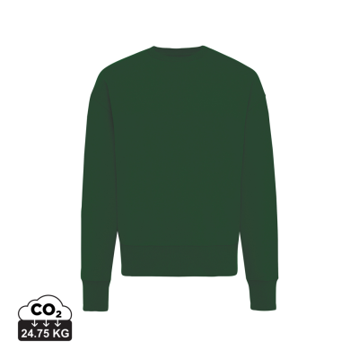 IQONIQ KRUGER RELAXED RECYCLED COTTON CREW NECK in Forest Green
