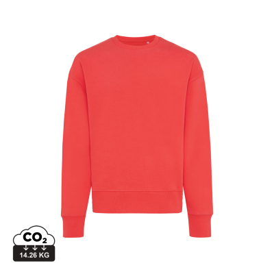 IQONIQ KRUGER RELAXED RECYCLED COTTON CREW NECK in Luscious Red