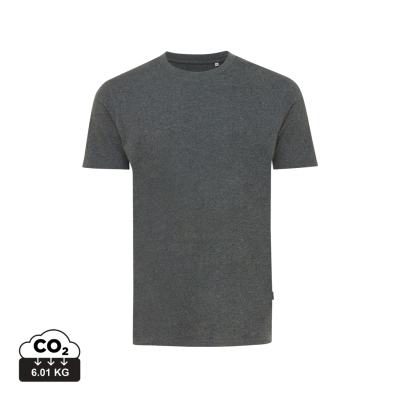 IQONIQ MANUEL RECYCLED COTTON TEE SHIRT UNDYED in Heather Anthracite