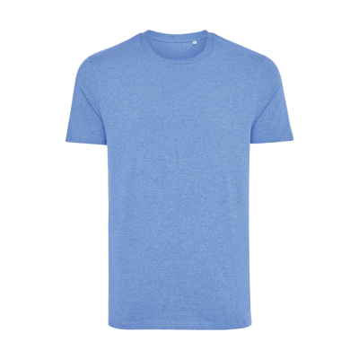 IQONIQ MANUEL RECYCLED COTTON TEE SHIRT UNDYED in Heather Blue