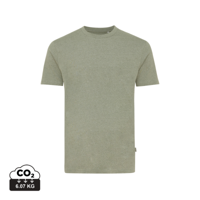 IQONIQ MANUEL RECYCLED COTTON TEE SHIRT UNDYED in Heather Green