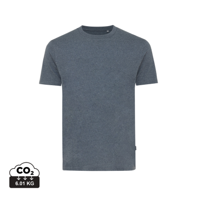 IQONIQ MANUEL RECYCLED COTTON TEE SHIRT UNDYED in Heather Navy