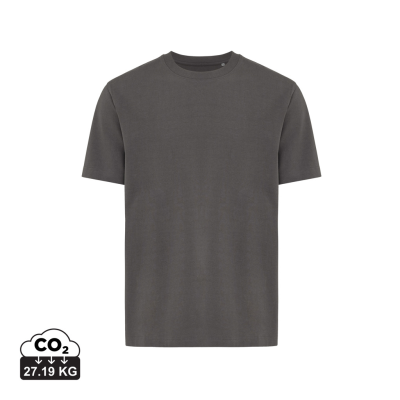 IQONIQ NIKKO HEAVYWEIGHT RECYCLED COTTON TEE SHIRT in Anthracite Grey