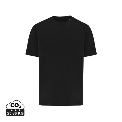 IQONIQ NIKKO HEAVYWEIGHT RECYCLED COTTON TEE SHIRT in Black
