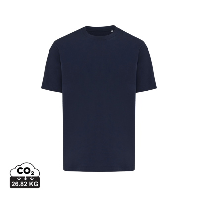 IQONIQ NIKKO HEAVYWEIGHT RECYCLED COTTON TEE SHIRT in Navy