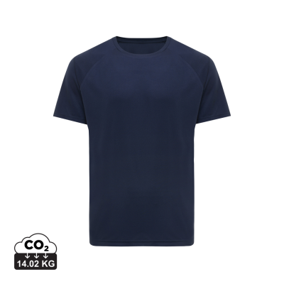 IQONIQ TIKAL RECYCLED POLYESTER QUICK DRY SPORTS TEE SHIRT in Navy