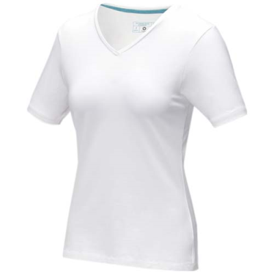 KAWARTHA SHORT SLEEVE WOMENS ORGANIC V-NECK TEE SHIRT