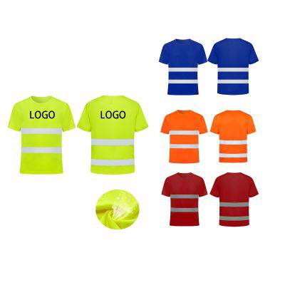 QUICK DRYING UNISEX REFLECTIVE SAFETY SHORT SLEEVE TEE SHIRT