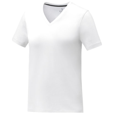 SOMOTO SHORT SLEEVE WOMENS V-NECK TEE SHIRT 