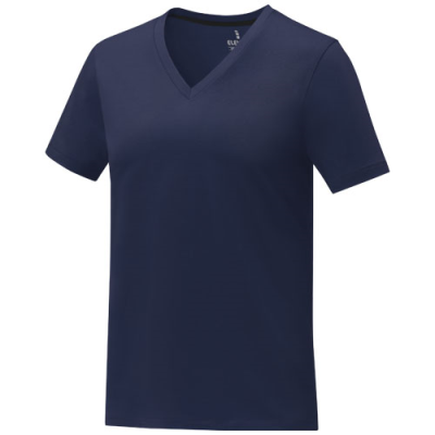 SOMOTO SHORT SLEEVE WOMENS V-NECK TEE SHIRT 