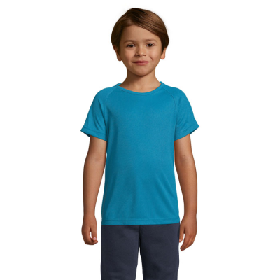 SPORTY CHILDRENS TEE SHIRT 140G in Blue