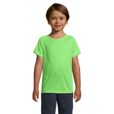 SPORTY CHILDRENS TEE SHIRT 140G in Green