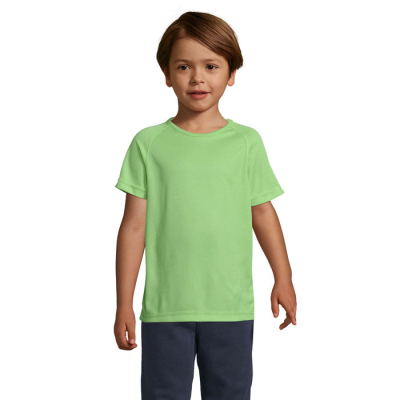 SPORTY CHILDRENS TEE SHIRT 140G in Green