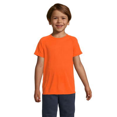 SPORTY CHILDRENS TEE SHIRT 140G in Orange