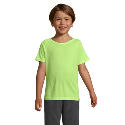 SPORTY CHILDRENS TEE SHIRT 140G in Yellow