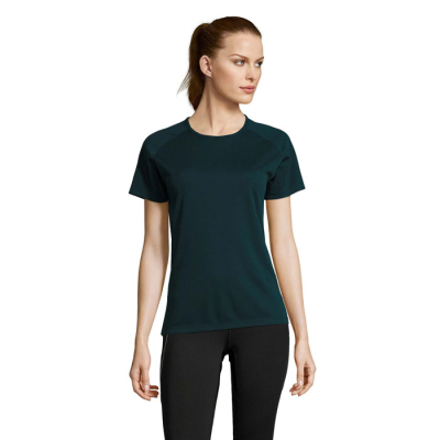 SPORTY LADIES TEE SHIRT POLYES in Blue