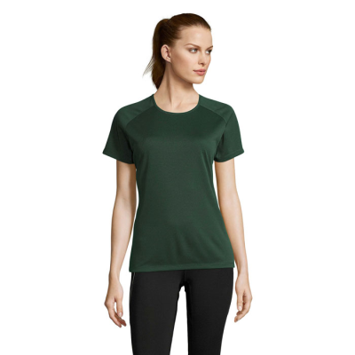 SPORTY LADIES TEE SHIRT POLYES in Green