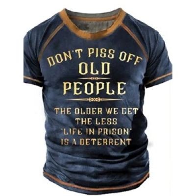 T-SHIRT 3D PRINT PATTERN LETTER STREET FASHION